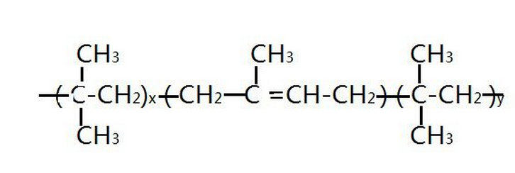 丁基橡膠IIR的分子結構